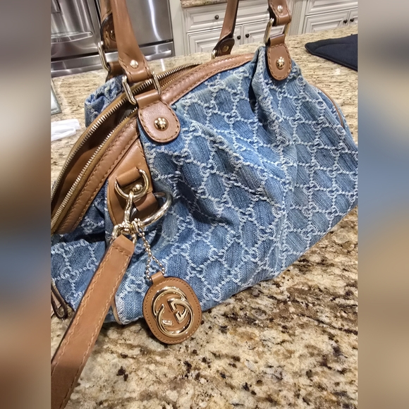Gucci Boston Sukey Denim Bag - Picture 9 of 15